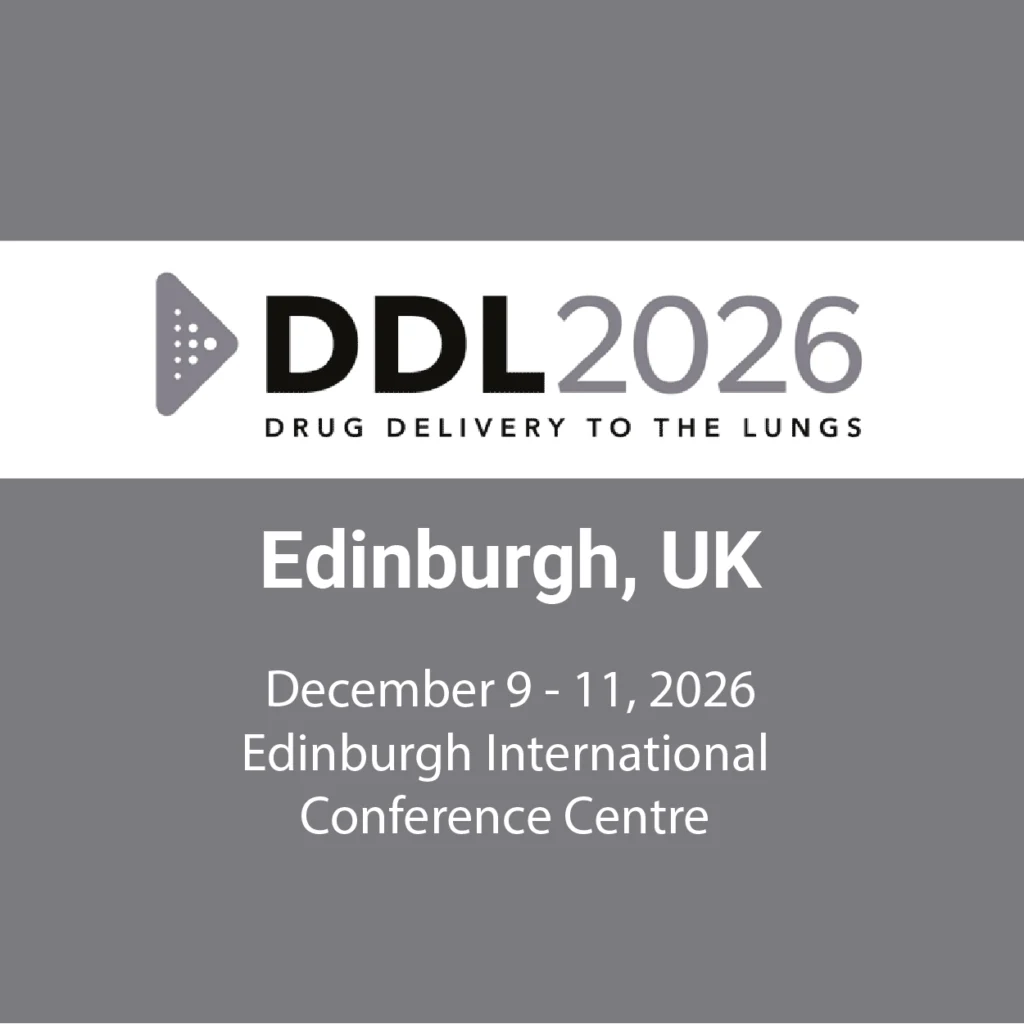 DDL 2026 – Drug Delivery to the Lungs, Edinburgh, 9–11 December 2026