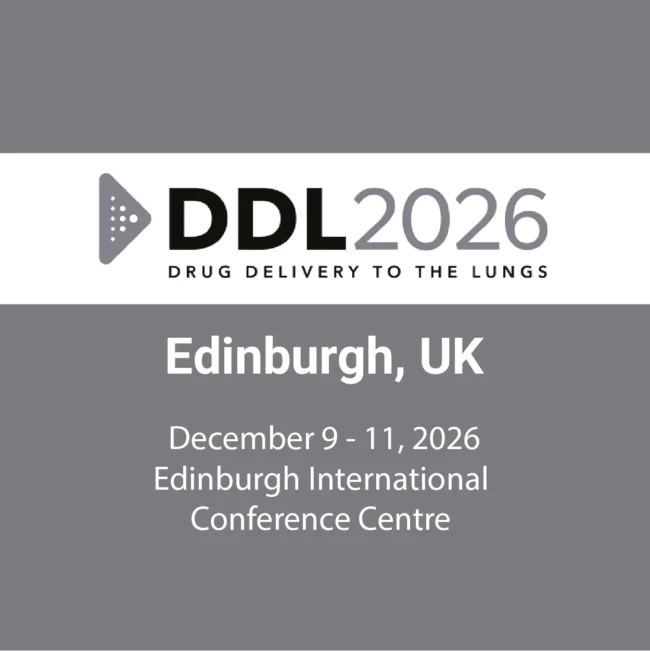 DDL 2026 – Drug Delivery to the Lungs, Edinburgh, 9–11 December 2026